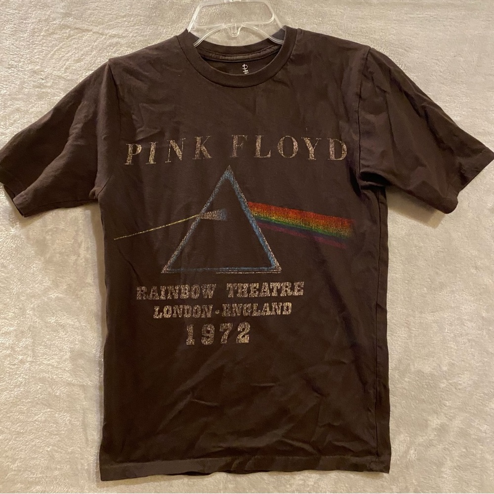 Pink Floyd Shirt Adult Small Brown Rainbow Theatre London England 1972 Tee Band
